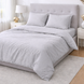 Комплект постільної білизни Delight Двоспальний 175х210 см Luxury Grey Страйп-сатин Stripe_satin_grey_2 фото 1
