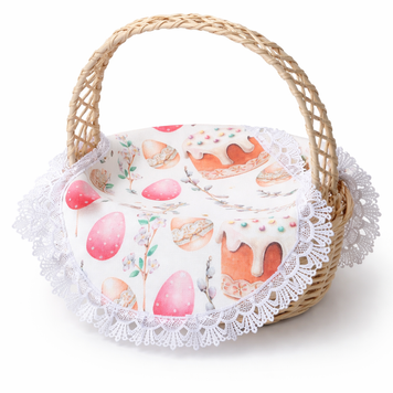 Серветка на кошик з мереживом 50х40 servetka-na-koshyk-z-merezhyvom-40kh60 фото