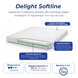 Тонкий матрац-топер Delight Softline 80x190 Topper_Softline фото 2