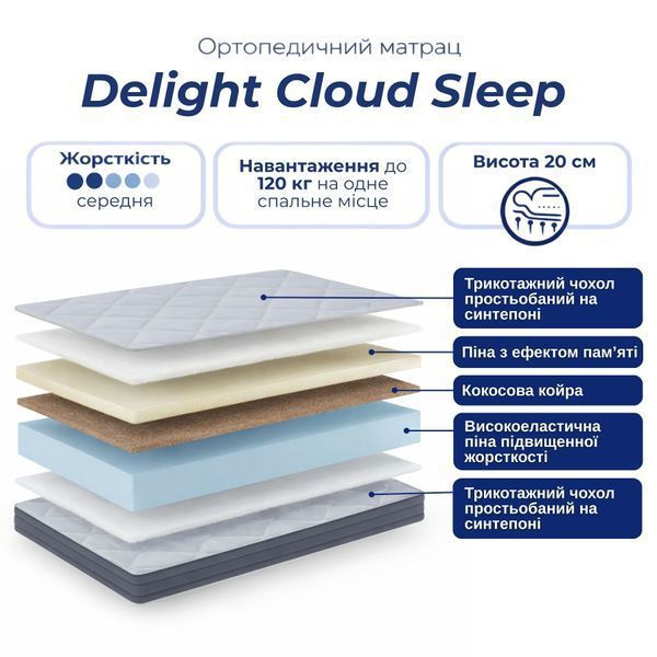 Ортопедичний матрац Delight Cloud Sleep delight-cloud-sleep/80x190 фото